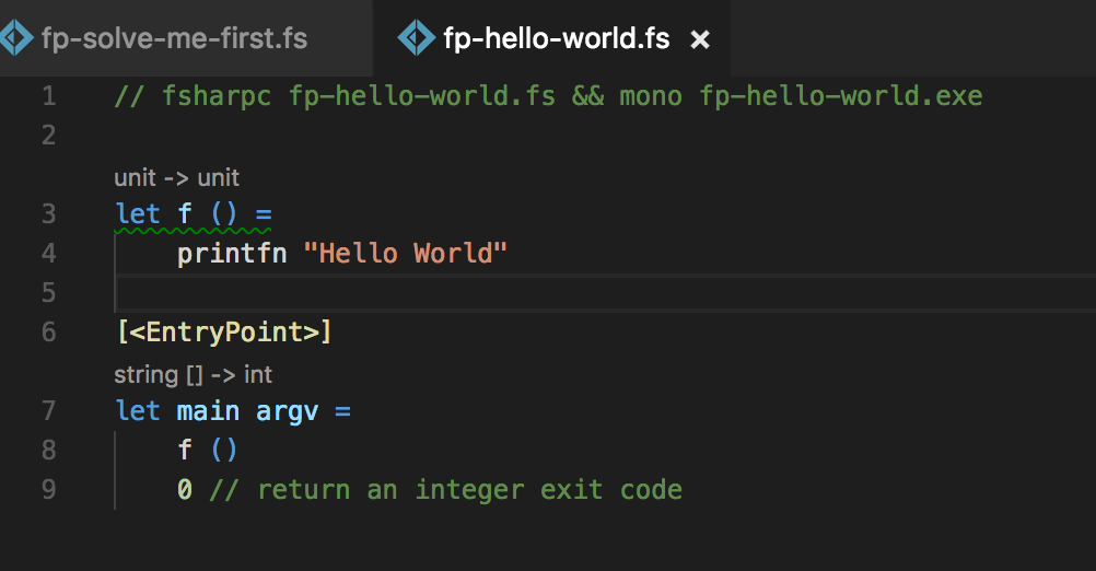 Import hello world